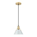 Golden - 3306-S BCB-DB - One Light Mini Pendant - Orwell - Brushed Champagne Bronze