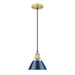 Golden - 3306-S BCB-NVY - One Light Mini Pendant - Orwell - Brushed Champagne Bronze
