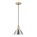 Golden - 3306-S BCB-PW - One Light Mini Pendant - Orwell - Brushed Champagne Bronze