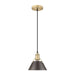 Golden - 3306-S BCB-RBZ - One Light Mini Pendant - Orwell - Brushed Champagne Bronze