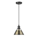 Golden - 3306-S BLK-AB - One Light Mini Pendant - Orwell - Matte Black