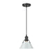 Golden - 3306-S BLK-DB - One Light Mini Pendant - Orwell - Matte Black