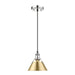 Golden - 3306-S CH-BCB - One Light Mini Pendant - Orwell - Chrome