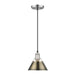 Golden - 3306-S PW-AB - One Light Mini Pendant - Orwell - Pewter