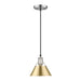 Golden - 3306-S PW-BCB - One Light Mini Pendant - Orwell - Pewter