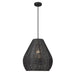 Golden - 6084-O1P NB-MBW - One Light Outdoor Pendant - Melany - Natural Black