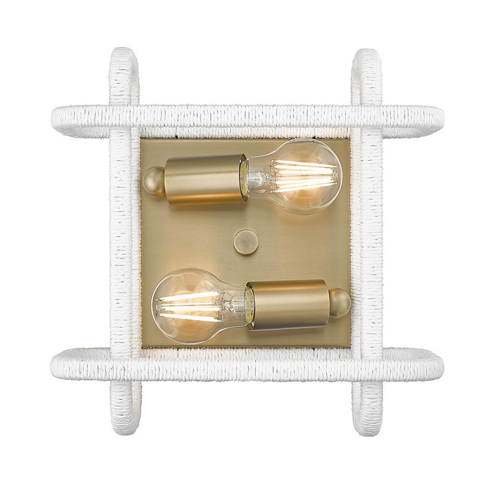 Golden - 6085-FM BCB-WR - Two Light Flush Mount - Camden - Brushed Champagne Brass