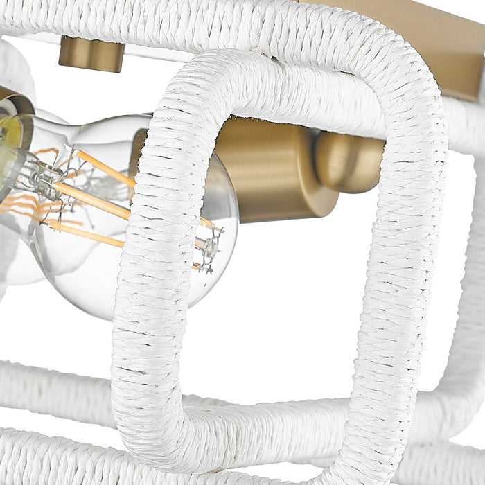 Golden - 6085-FM BCB-WR - Two Light Flush Mount - Camden - Brushed Champagne Brass