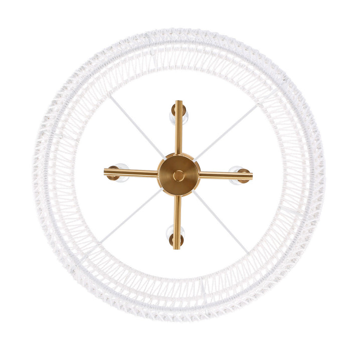 Golden - 6808-4 MBG-WR - Four Light Chandelier - Ellie - Modern Brushed Gold