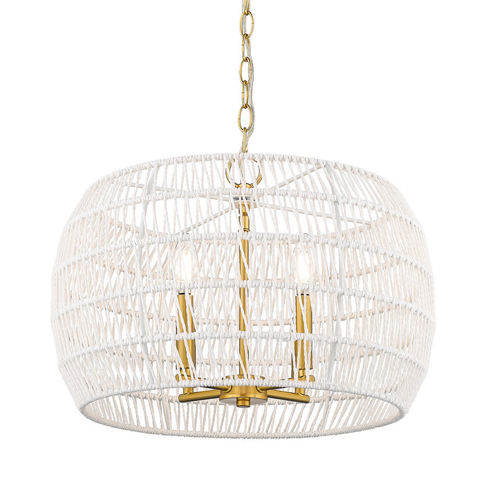 Golden - 6808-4 MBG-WR - Four Light Chandelier - Ellie - Modern Brushed Gold