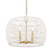 Golden - 6808-4 MBG-WR - Four Light Chandelier - Ellie - Modern Brushed Gold