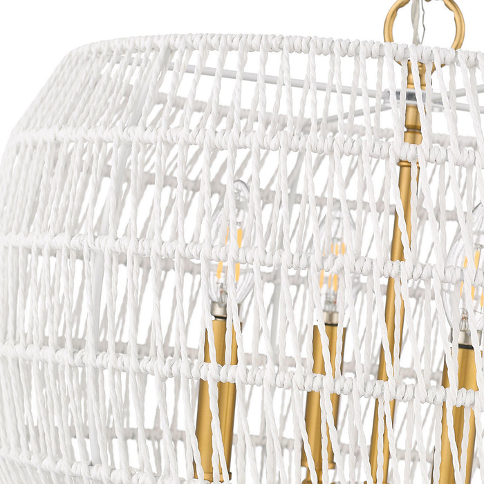 Golden - 6808-4 MBG-WR - Four Light Chandelier - Ellie - Modern Brushed Gold