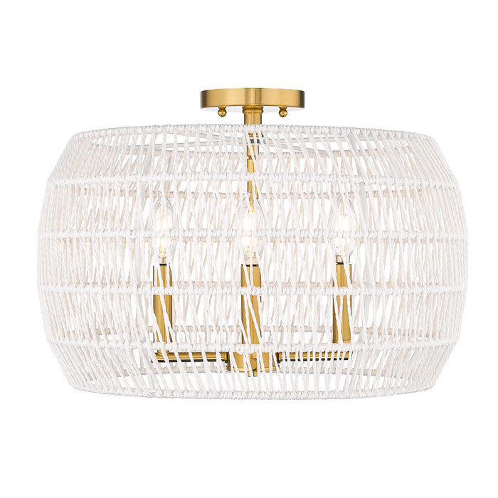 Golden - 6808-4SF MBG-WR - Four Light Semi-Flush Mount - Ellie - Modern Brushed Gold