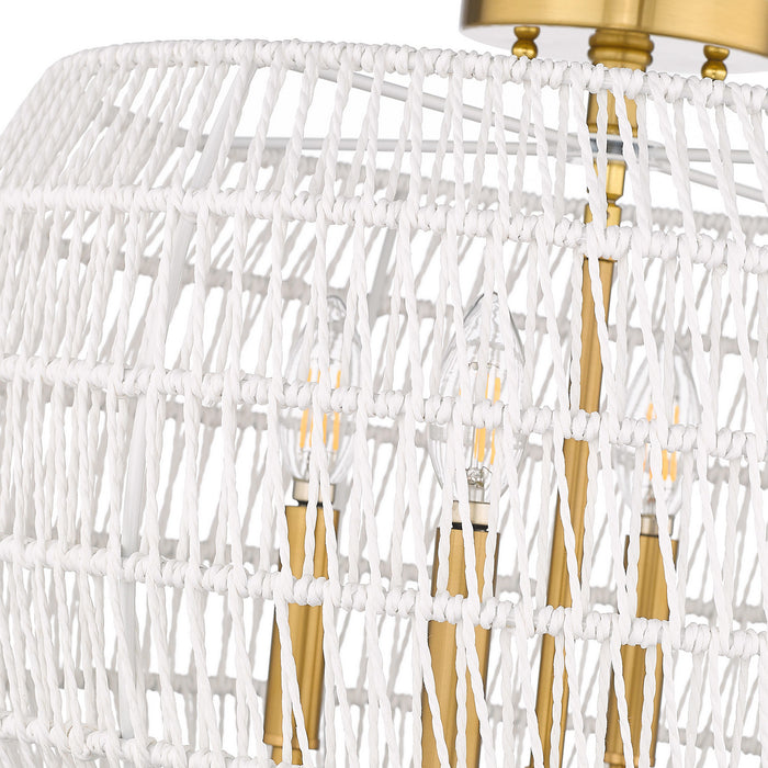 Golden - 6808-4SF MBG-WR - Four Light Semi-Flush Mount - Ellie - Modern Brushed Gold