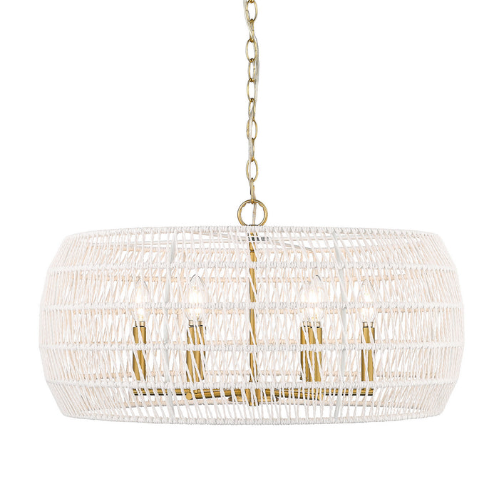 Golden - 6808-6 MBG-WR - Six Light Chandelier - Ellie - Modern Brushed Gold