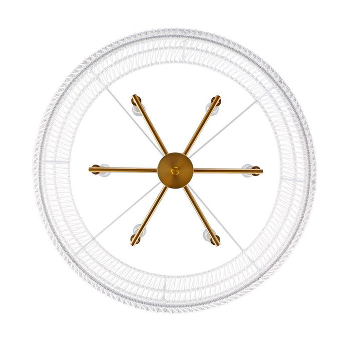 Golden - 6808-6 MBG-WR - Six Light Chandelier - Ellie - Modern Brushed Gold