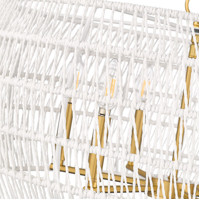 Golden - 6808-6 MBG-WR - Six Light Chandelier - Ellie - Modern Brushed Gold