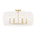Golden - 6808-6SF MBG-WR - Six Light Semi-Flush Mount - Ellie - Modern Brushed Gold
