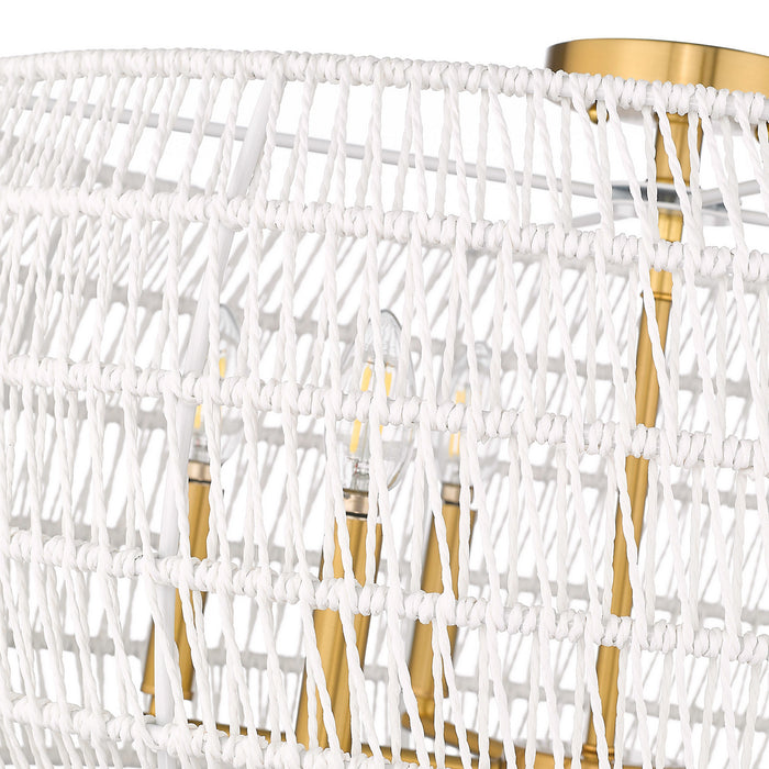 Golden - 6808-6SF MBG-WR - Six Light Semi-Flush Mount - Ellie - Modern Brushed Gold