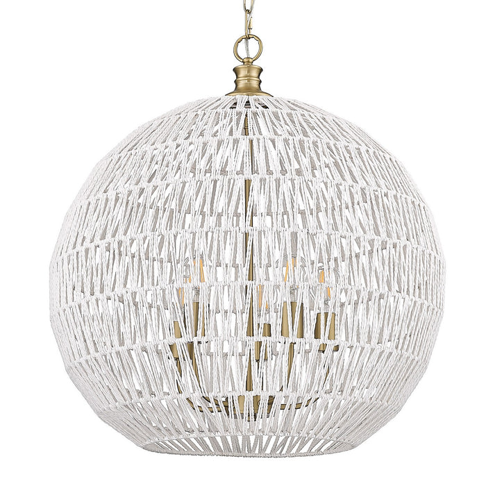 Golden - 6933-5P BCB-WR - Five Light Pendant - Florence - Brushed Champagne Bronze