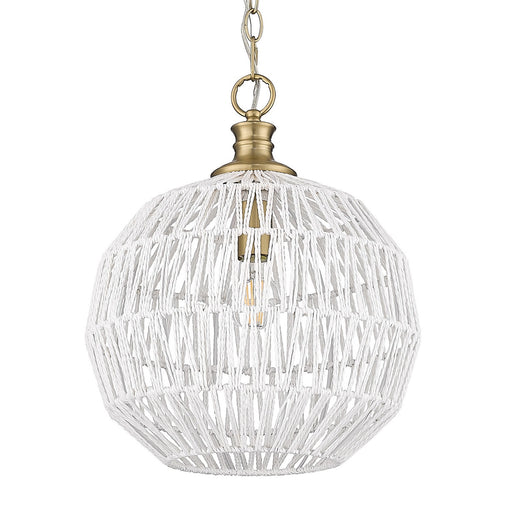 Golden - 6933-M BCB-WR - One Light Pendant - Florence - Brushed Champagne Bronze