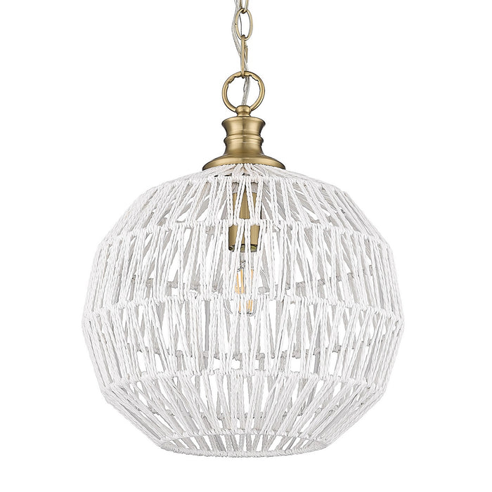 Golden - 6933-M BCB-WR - One Light Pendant - Florence - Brushed Champagne Bronze