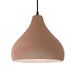 Justice Designs - CER-6565-ADOB-MBLK-BKCD - One Light Pendant - Radiance - Adobe