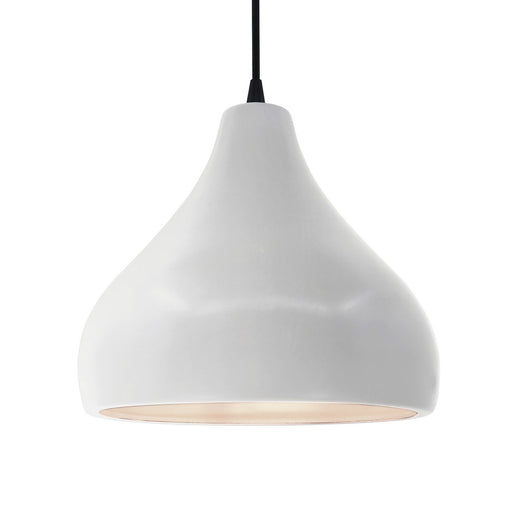 Justice Designs - CER-6565-BIS-MBLK-BKCD - One Light Pendant - Radiance - Bisque