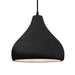 Justice Designs - CER-6565-BLK-MBLK-BKCD - One Light Pendant - Radiance - Gloss Black