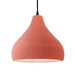 Justice Designs - CER-6565-BSH-MBLK-BKCD - One Light Pendant - Radiance - Gloss Blush