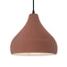 Justice Designs - CER-6565-CLAY-MBLK-BKCD - One Light Pendant - Radiance - Canyon Clay