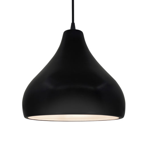 Justice Designs - CER-6565-CRB-MBLK-BKCD - One Light Pendant - Radiance - Carbon - Matte Black