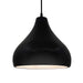 Justice Designs - CER-6565-CRB-MBLK-BKCD - One Light Pendant - Radiance - Carbon - Matte Black