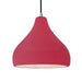 Justice Designs - CER-6565-CRSE-NCKL-BKCD - One Light Pendant - Radiance - Cerise