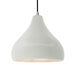 Justice Designs - CER-6565-MAT-NCKL-BKCD - One Light Pendant - Radiance - Matte White