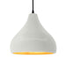 Justice Designs - CER-6565-MTGD-MBLK-BKCD - One Light Pendant - Radiance - Matte White w/ Champagne Gold