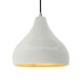 Justice Designs - CER-6565-MTGD-NCKL-BKCD - One Light Pendant - Radiance - Matte White w/ Champagne Gold