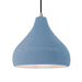 Justice Designs - CER-6565-SKBL-NCKL-BKCD - One Light Pendant - Radiance - Sky Blue