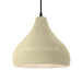 Justice Designs - CER-6565-VAN-MBLK-BKCD - One Light Pendant - Radiance - Vanilla (Gloss)