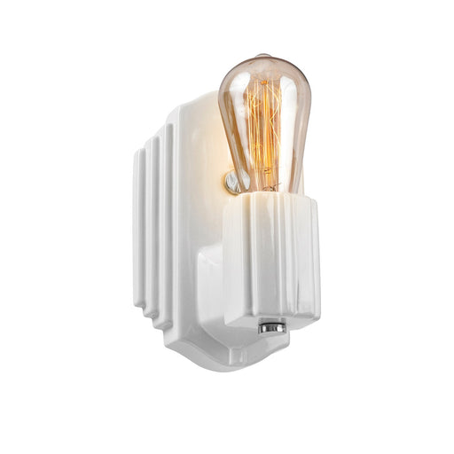 Justice Designs - CER-7041-WHT-NCKL - One Light Wall Sconce - American Classics - Gloss White