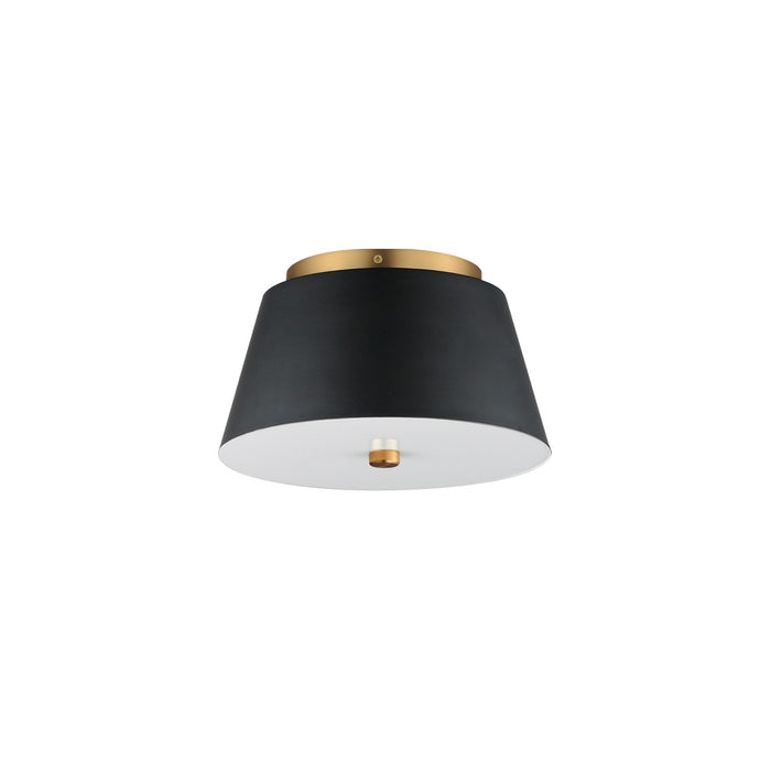 Maxim - 10710WTBKNAB - LED Flush Mount - Miles - Black / Natural Aged Brass