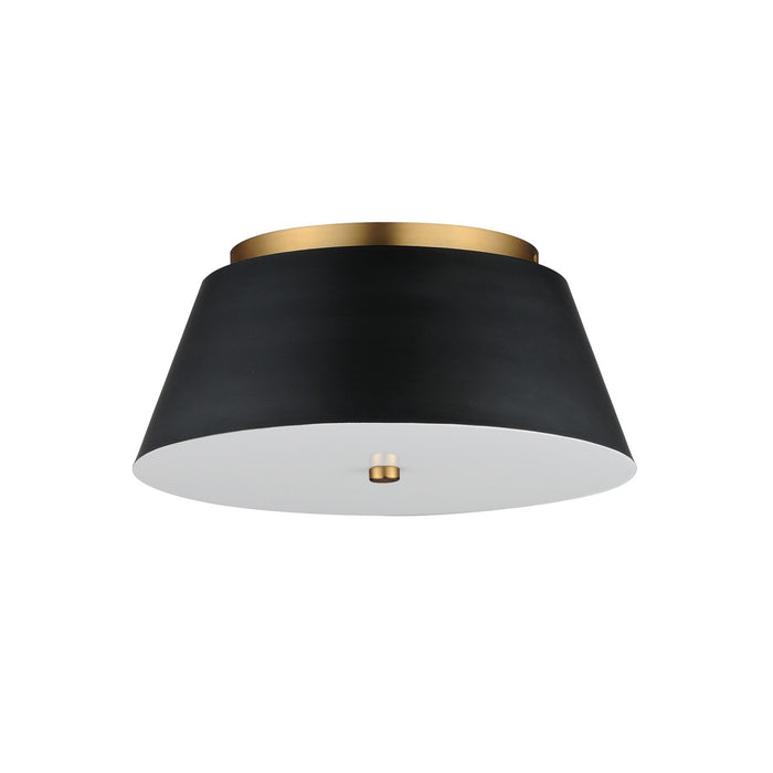 Maxim - 10719WTBKNAB - LED Flush Mount - Miles - Black / Natural Aged Brass