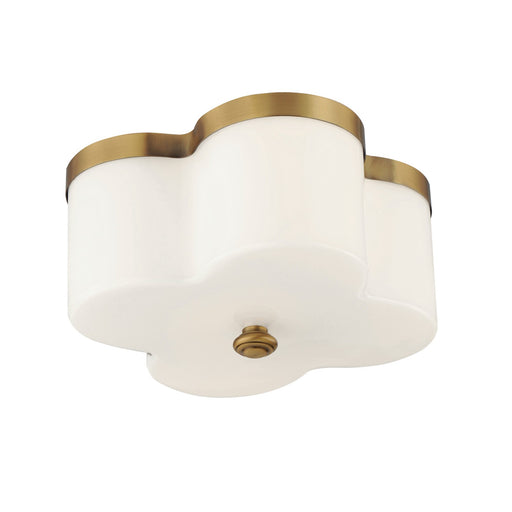 Maxim - 12240WTNAB - Two Light Flush Mount - Clover - Natural Aged Brass