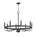 Maxim - 14498BK - Eight Light Chandelier - Frankie - Black