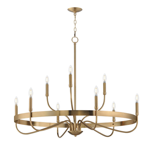 Maxim - 14499HR - Nine Light Chandelier - Frankie - Heritage