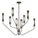 Maxim - 16178CLBKAB - LED Chandelier - Regent - Black / Antique Brass