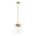 Maxim - 21230CLNAB - One Light Pendant - Scoop - Natural Aged Brass