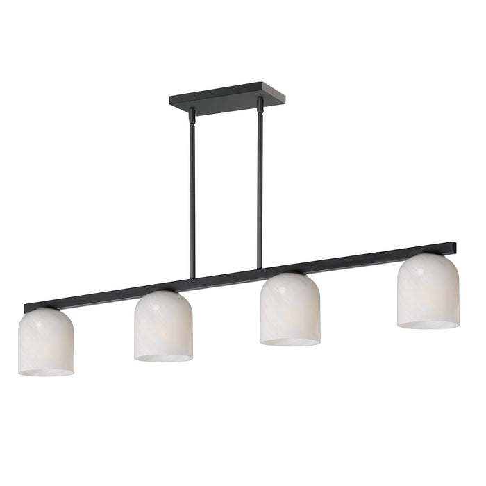 Maxim - 21236MRBK - Four Light Linear Pendant - Scoop - Black