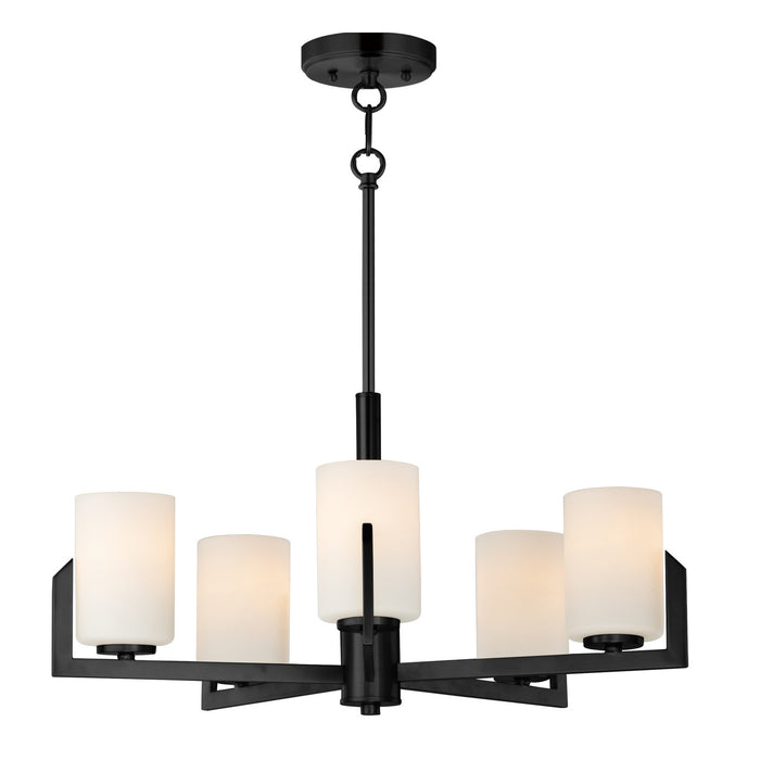 Maxim - 21286SWBK - Five Light Chandelier - Dart - Black