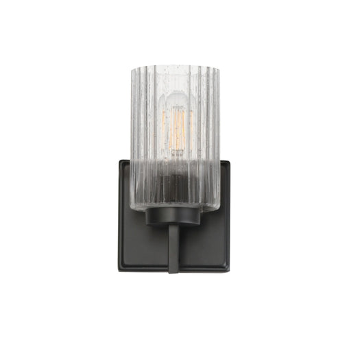 Maxim - 21371CRBK - One Light Wall Sconce - Rigata - Black